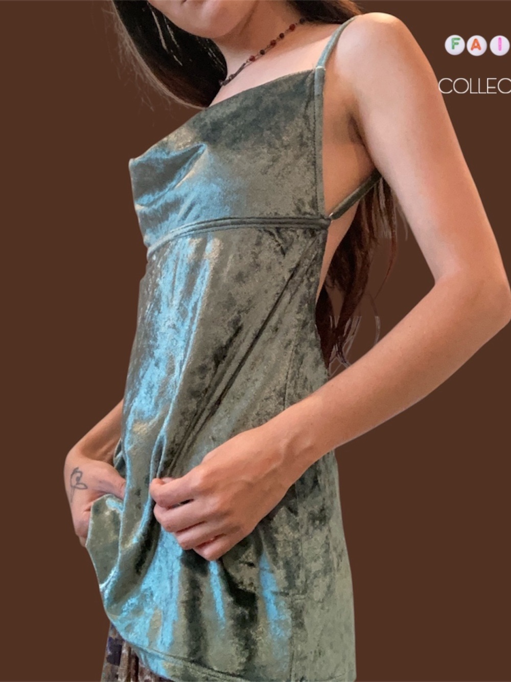 Fairygrunge Intimatly by Free People All Night Cami in Evergreen